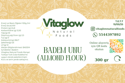 Gltensiz Badem Unu ( Analizli ) Almond Flour ( 300 gr)