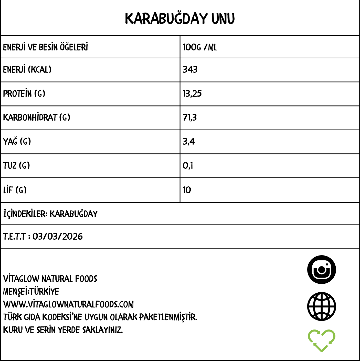 Doğal Karabuğday (Greçka) Unu