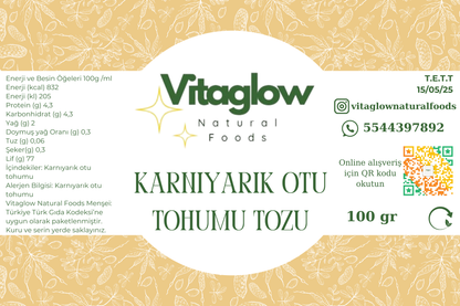 Karnıyarık Otu Tohumu Tozu (100 gr) ( Psyllium Husk Powder )